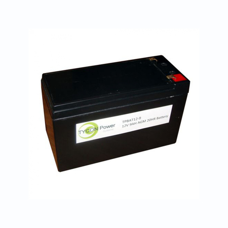 TYCON SYSTEMS Battery, Non-Spillable, 12V 9AH AGM, SLA TPBAT12-9